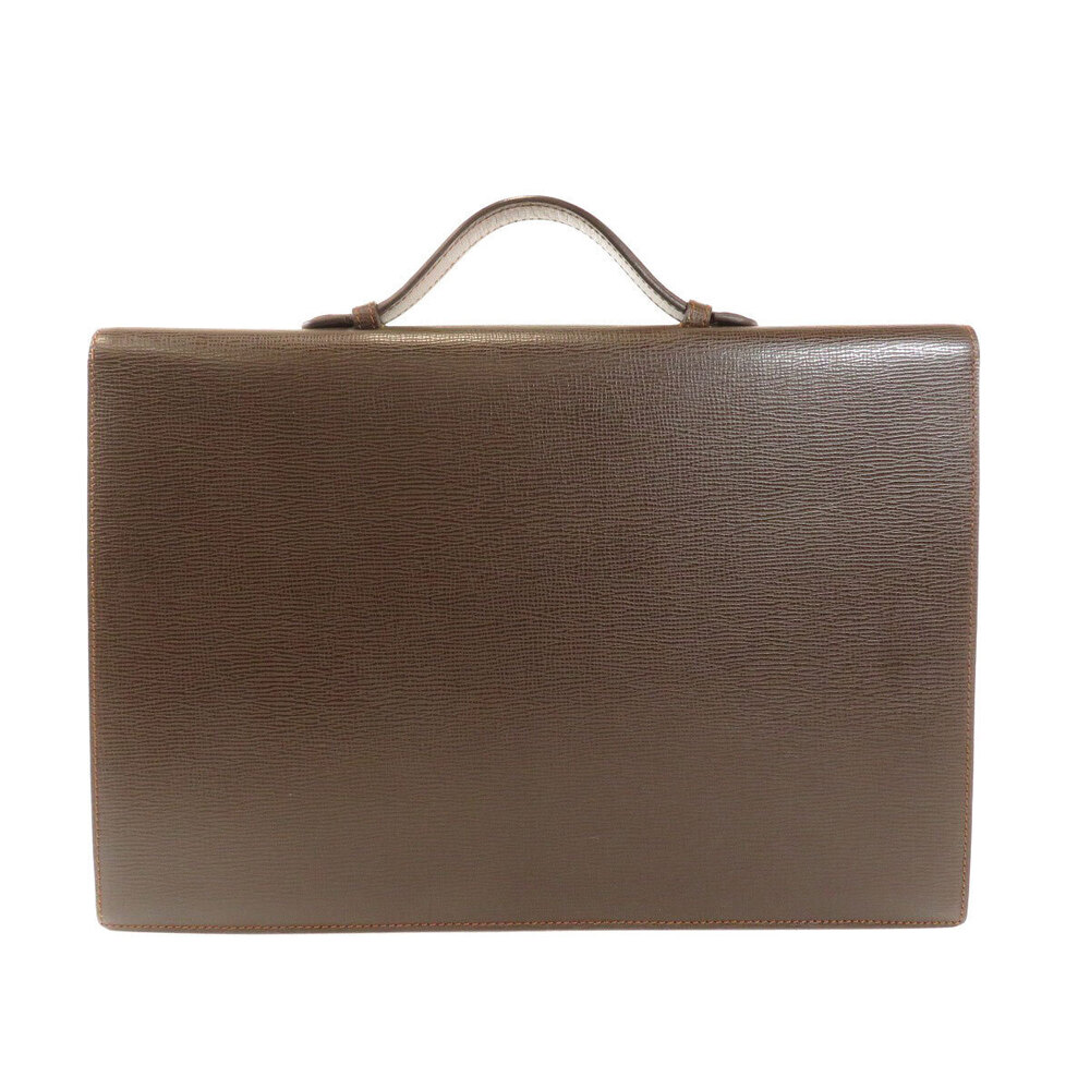 Loewe leather business motif bag Black